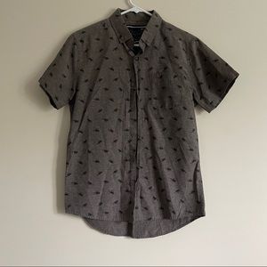 descendent Men’s Short Sleeve Slim Fit Button Down Size Small